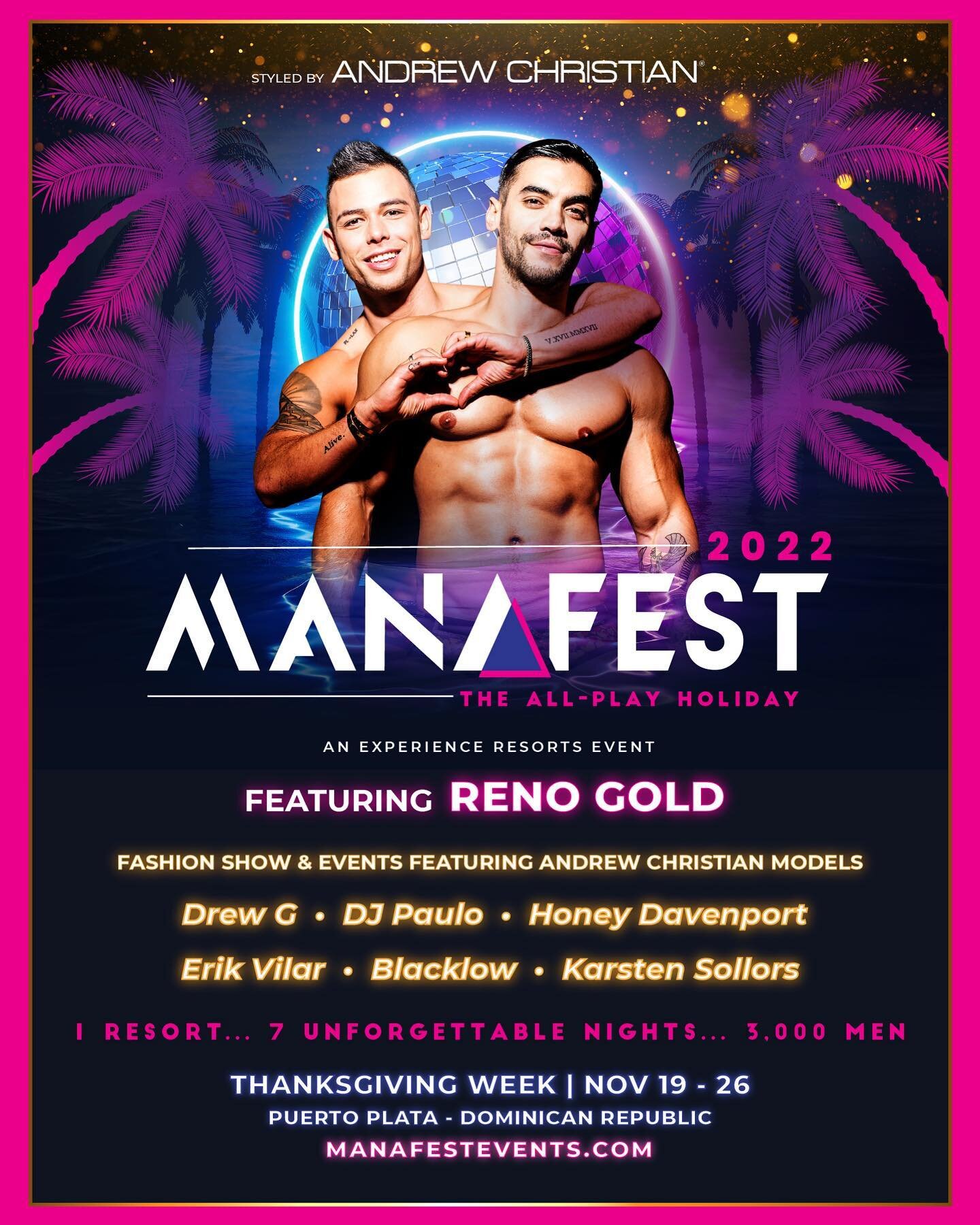 Do you have Thanksgiving plans this year???
No? We&rsquo;ll pack your bags and join me at @ManafestEvents &ldquo;A Caribbean Circuit Affair&rdquo;! This erotic beach soir&eacute;e takes place in the #DominicanRepublic Nov 19-26. Expect #livemusic #c